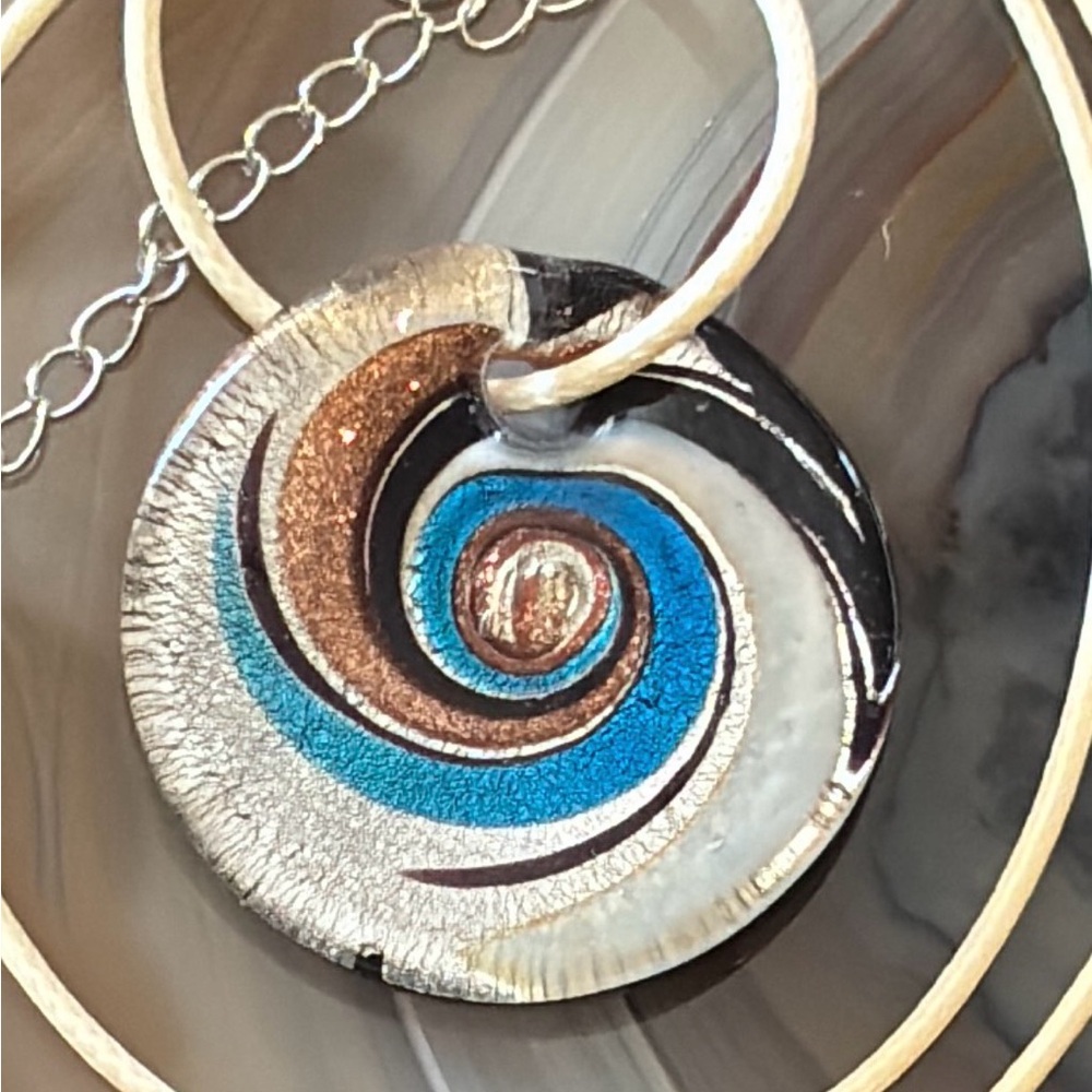 Swirl Blown Glass Necklace